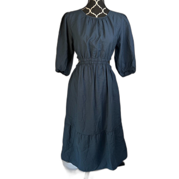 Isabel by Ingrid + Isabel Blue Cut Out Waist Sides Midi Maternity Dress Size XS - Picture 16 of 16